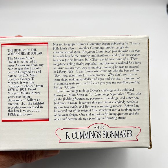 Liberty Falls B CUMMINGS SIGNMAKER AH130 Americana Holiday Village 1997 NEW - Picture 5 of 15